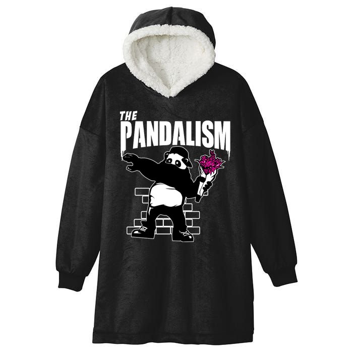 The Pandalism Funny Panda Parody Hooded Wearable Blanket