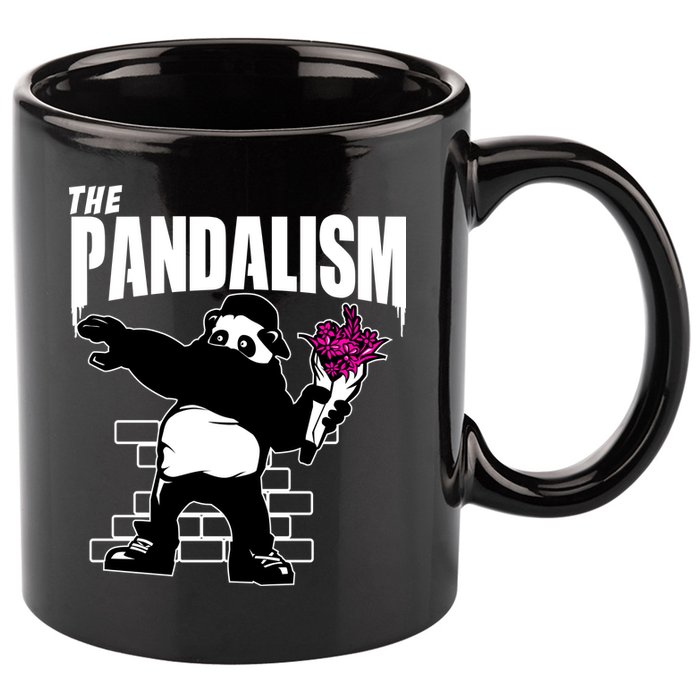 The Pandalism Funny Panda Parody 11oz C Handle Ceramic Mug