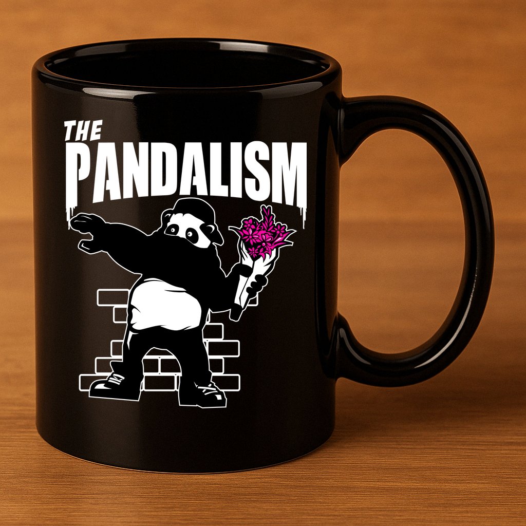The Pandalism Funny Panda Parody 11oz C Handle Ceramic Mug