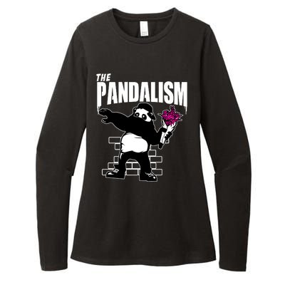 The Pandalism Funny Panda Parody Womens CVC Long Sleeve Shirt