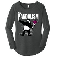 The Pandalism Funny Panda Parody Women's Perfect Tri Tunic Long Sleeve Shirt