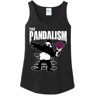 The Pandalism Funny Panda Parody Ladies Essential Tank