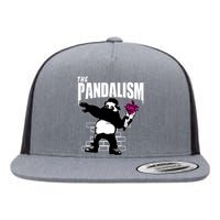 The Pandalism Funny Panda Parody Flat Bill Trucker Hat