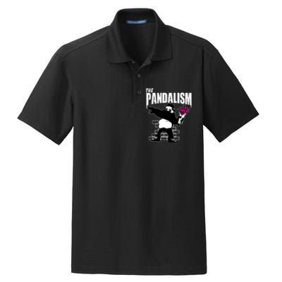 The Pandalism Funny Panda Parody Dry Zone Grid Polo