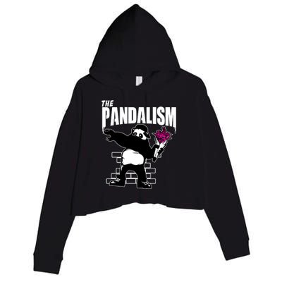 The Pandalism Funny Panda Parody Crop Fleece Hoodie