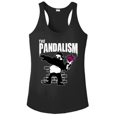 The Pandalism Funny Panda Parody Ladies PosiCharge Competitor Racerback Tank