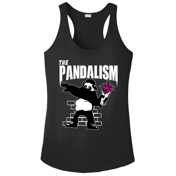 The Pandalism Funny Panda Parody Ladies PosiCharge Competitor Racerback Tank