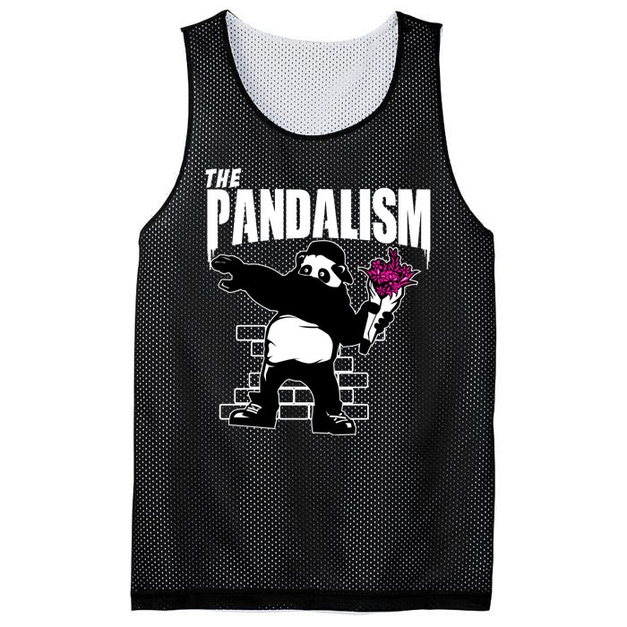 The Pandalism Funny Panda Parody Mesh Reversible Basketball Jersey Tank