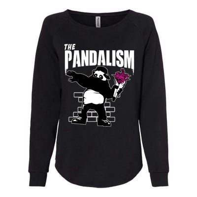 The Pandalism Funny Panda Parody Womens California Wash Sweatshirt