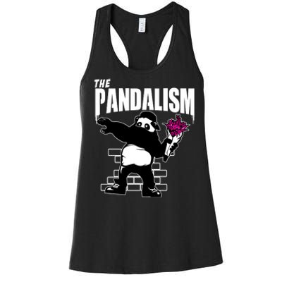 The Pandalism Funny Panda Parody Women's Racerback Tank