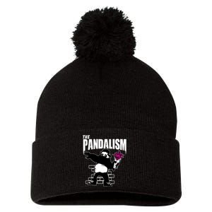 The Pandalism Funny Panda Parody Pom Pom 12in Knit Beanie