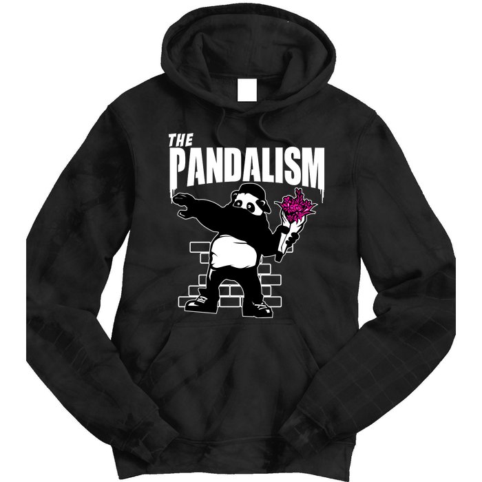 The Pandalism Funny Panda Parody Tie Dye Hoodie