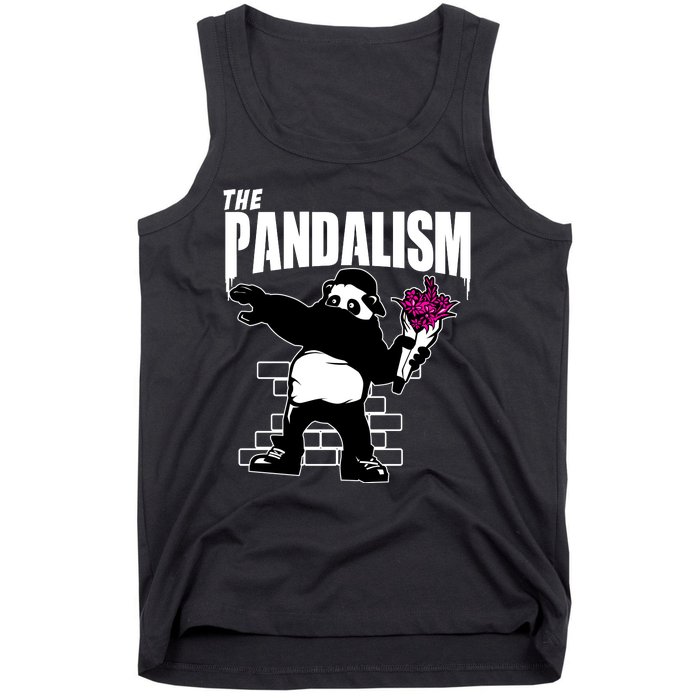 The Pandalism Funny Panda Parody Tank Top