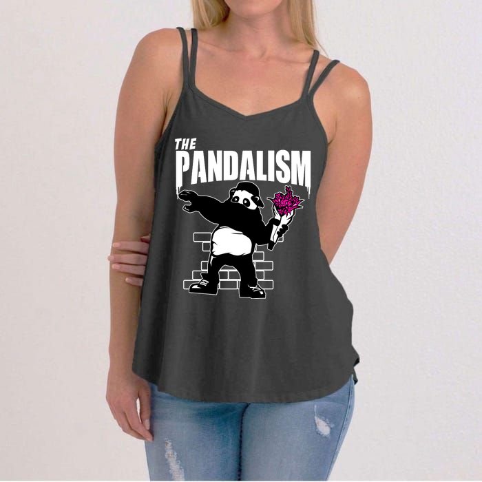 The Pandalism Funny Panda Parody Women's Strappy Tank