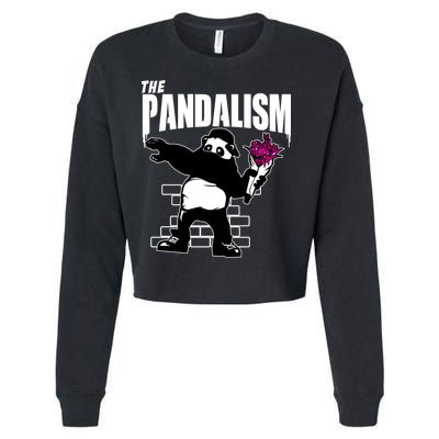 The Pandalism Funny Panda Parody Cropped Pullover Crew