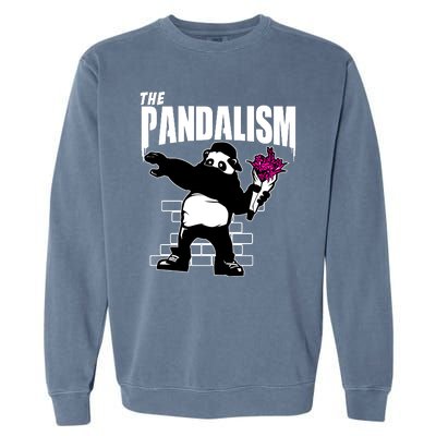 The Pandalism Funny Panda Parody Garment-Dyed Sweatshirt