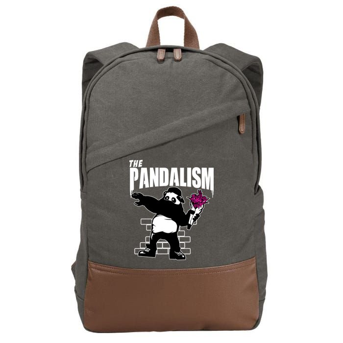 The Pandalism Funny Panda Parody Cotton Canvas Backpack