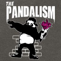 The Pandalism Funny Panda Parody Cotton Canvas Backpack