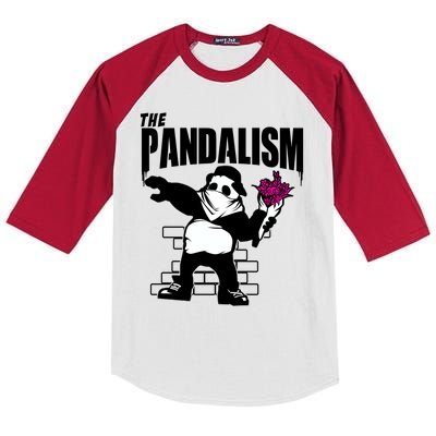 The Pandalism Funny Panda Parody Kids Colorblock Raglan Jersey