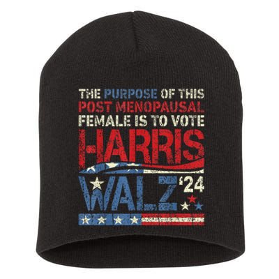 The Purpose Fotr This Post Menopausal Female Harris Walz 24 Short Acrylic Beanie