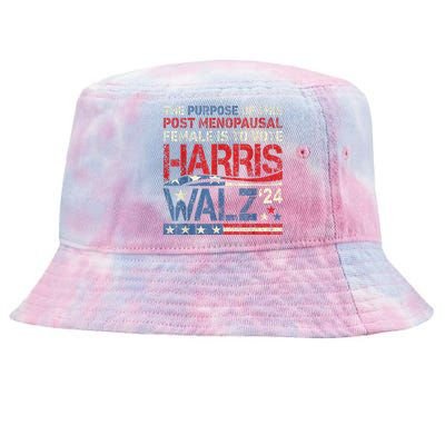 The Purpose Fotr This Post Menopausal Female Harris Walz 24 Tie-Dyed Bucket Hat