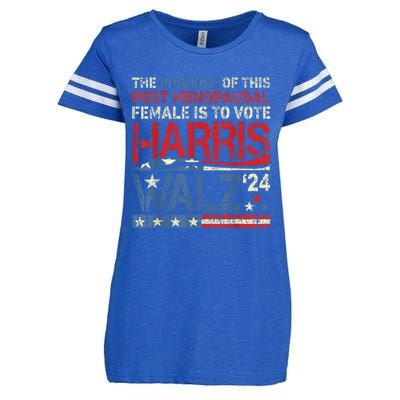 The Purpose Fotr This Post Menopausal Female Harris Walz 24 Enza Ladies Jersey Football T-Shirt