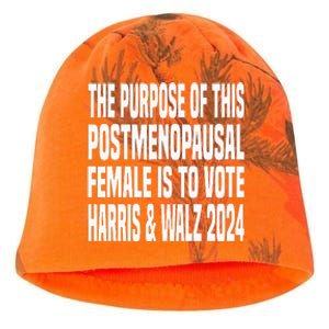 The Purpose Fotr This Post Opausal Female Harris Walz 24 Kati - Camo Knit Beanie