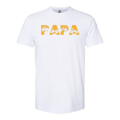 Tractor Papa Farming Father Farm Lover Farmer Softstyle® CVC T-Shirt