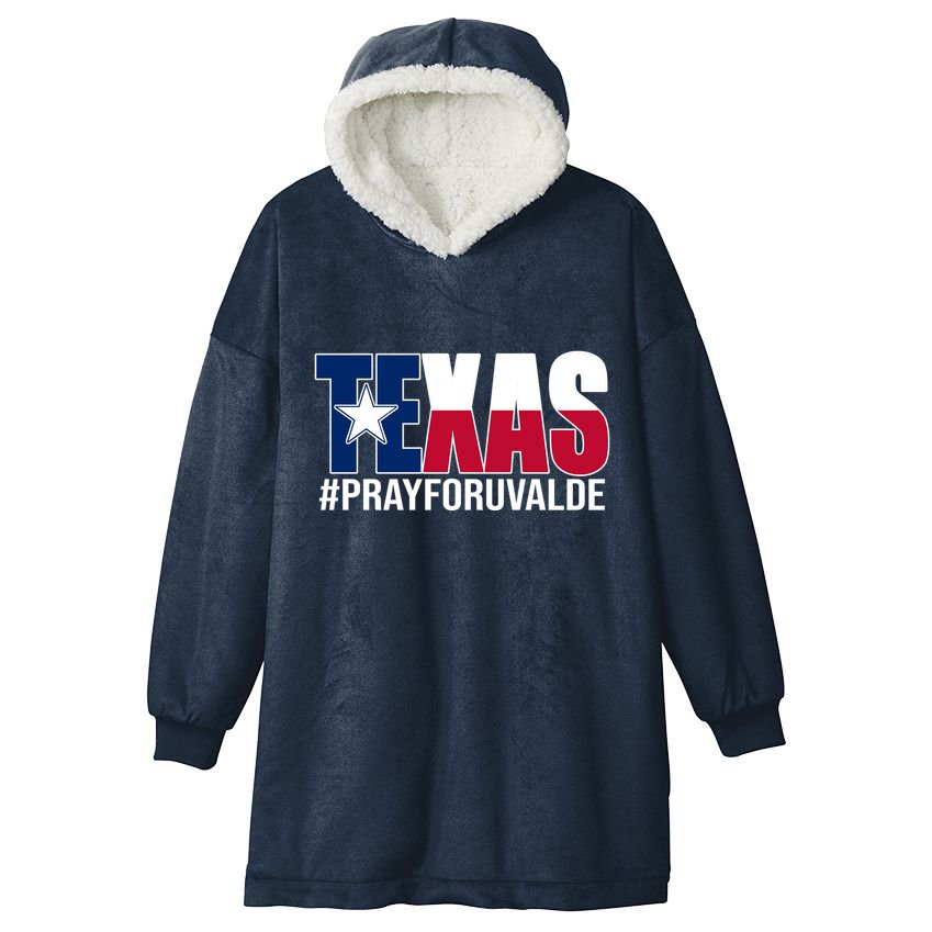 Texas Pray For Uvalde Tribute Hooded Wearable Blanket