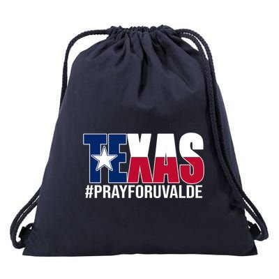 Texas Pray For Uvalde Tribute Drawstring Bag