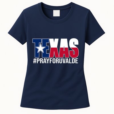 Texas Pray For Uvalde Tribute Womens T-Shirt