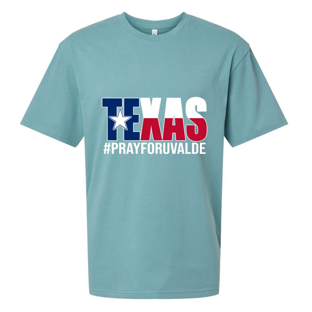 Texas Pray For Uvalde Tribute Sueded Cloud Jersey T-Shirt