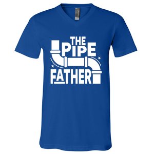 The Pipe Father Plumber V-Neck T-Shirt