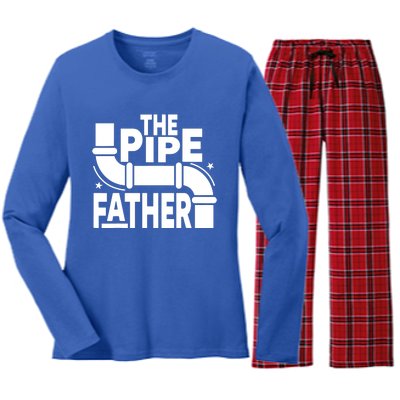 The Pipe Father Plumber Women's Long Sleeve Flannel Pajama Set 