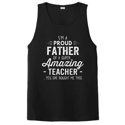 Teacher Proud Father Funny Fathers Day For Dad From Daughter PosiCharge Competitor Tank