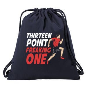 Thirn Point Freaking One Funny Half Marathon Gift Drawstring Bag