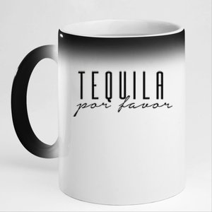 Tequila Por Favor Please Cinco De Mayo Party Drinkers Meme 11oz Black Color Changing Mug