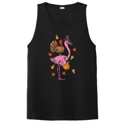 Turkey Pilgrim Flamingo Funny Thanksgiving PosiCharge Competitor Tank