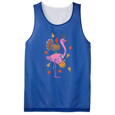 Turkey Pilgrim Flamingo Funny Thanksgiving Mesh Reversible Basketball Jersey Tank