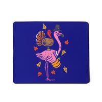 Turkey Pilgrim Flamingo Funny Thanksgiving Mousepad