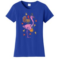 Turkey Pilgrim Flamingo Funny Thanksgiving Women's T-Shirt