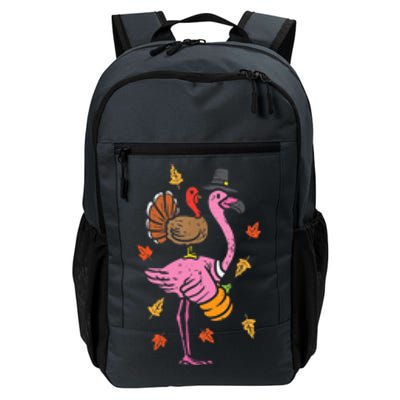 Turkey Pilgrim Flamingo Funny Thanksgiving Daily Commute Backpack