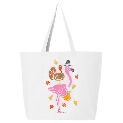 Turkey Pilgrim Flamingo Funny Thanksgiving 25L Jumbo Tote