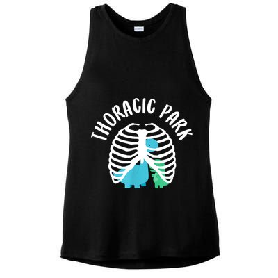Thoracic Park Funny Dinosaur Nurse Squad Nursing Student Ladies PosiCharge Tri-Blend Wicking Tank