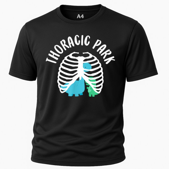 Thoracic Park Funny Dinosaur Nurse Squad Nursing Student Cooling Performance Crew T-Shirt