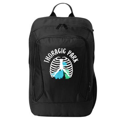 Thoracic Park Funny Dinosaur Nurse Squad Nursing Student City Backpack