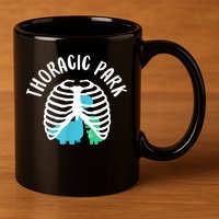 Thoracic Park Funny Dinosaur Nurse Squad Nursing Student 11oz C Handle Ceramic Mug