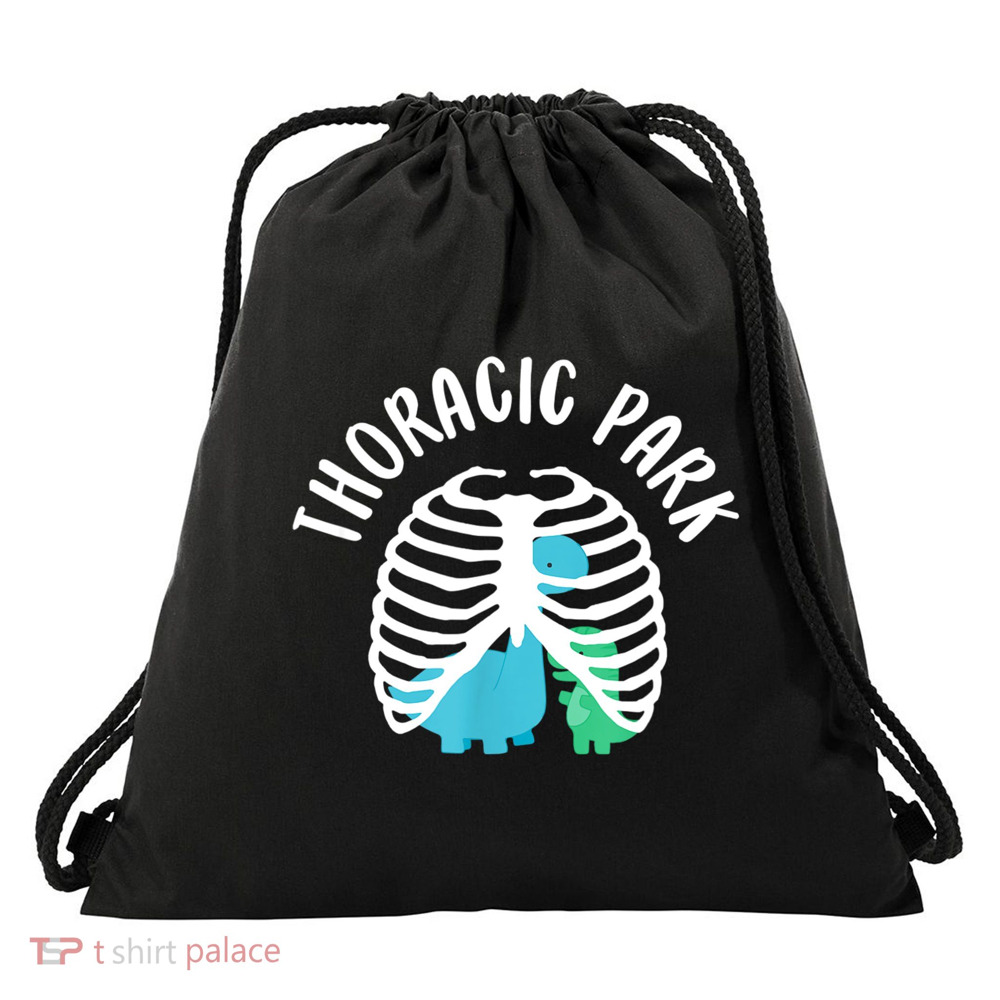 Thoracic Park Funny Dinosaur Nurse Squad Nursing Student Drawstring Bag