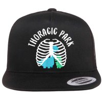 Thoracic Park Funny Dinosaur Nurse Squad Nursing Student Flat Bill Trucker Hat