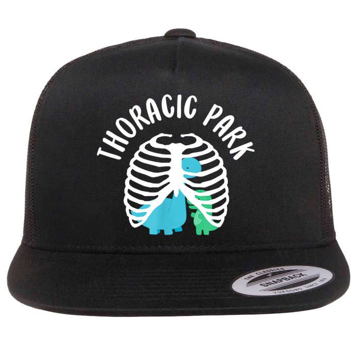 Thoracic Park Funny Dinosaur Nurse Squad Nursing Student Flat Bill Trucker Hat